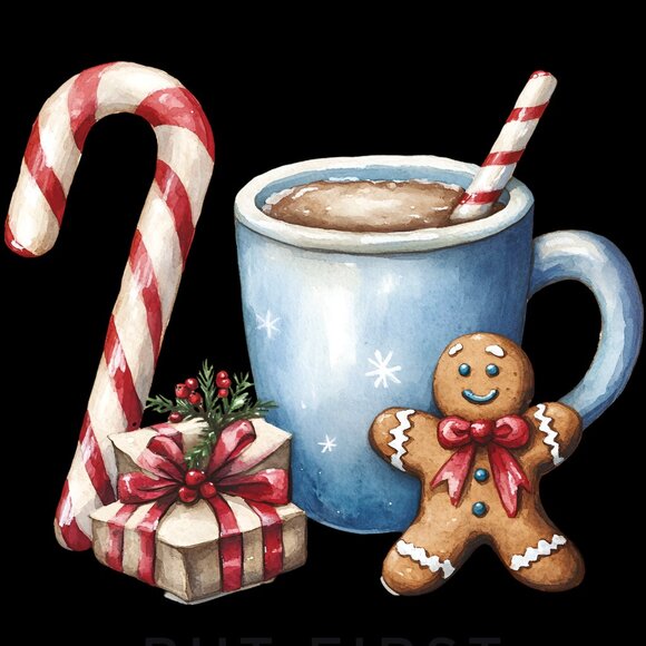 Christmas Hot Cocoa Kitchen Towel, Holiday Baking Towel, Cocoa Bar Decor - Picture 3 of 9